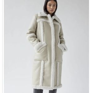 Urban Outfitters rare faux fur shearling long coat!